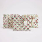 Block Printed Gift Bag - Lotus Cherry