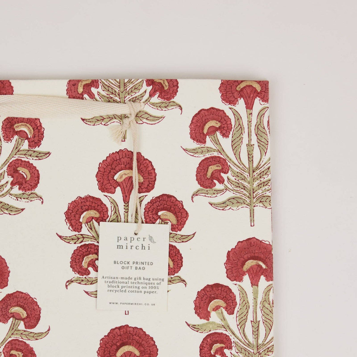 Block Printed Gift Bag - Aurora