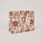 Block Printed Gift Bag - Wild Rose