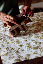 Block Printed Gift Bag - Wild Rose
