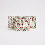 Block Printed Gift Bag - Lotus Cherry