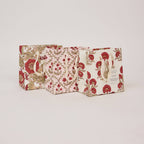 Block Printed Gift Bag - Floral Lattice