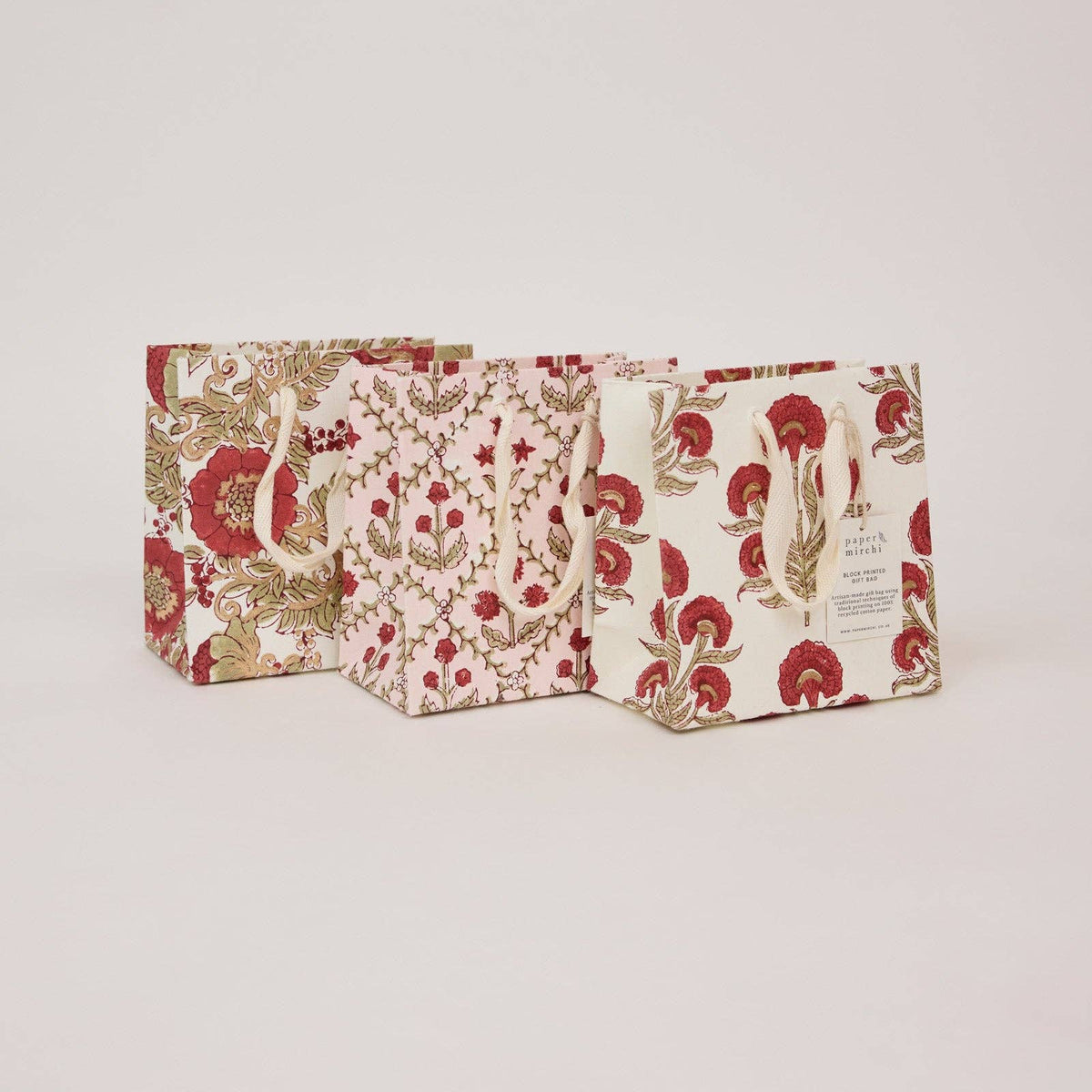 Block Printed Gift Bag - Aurora