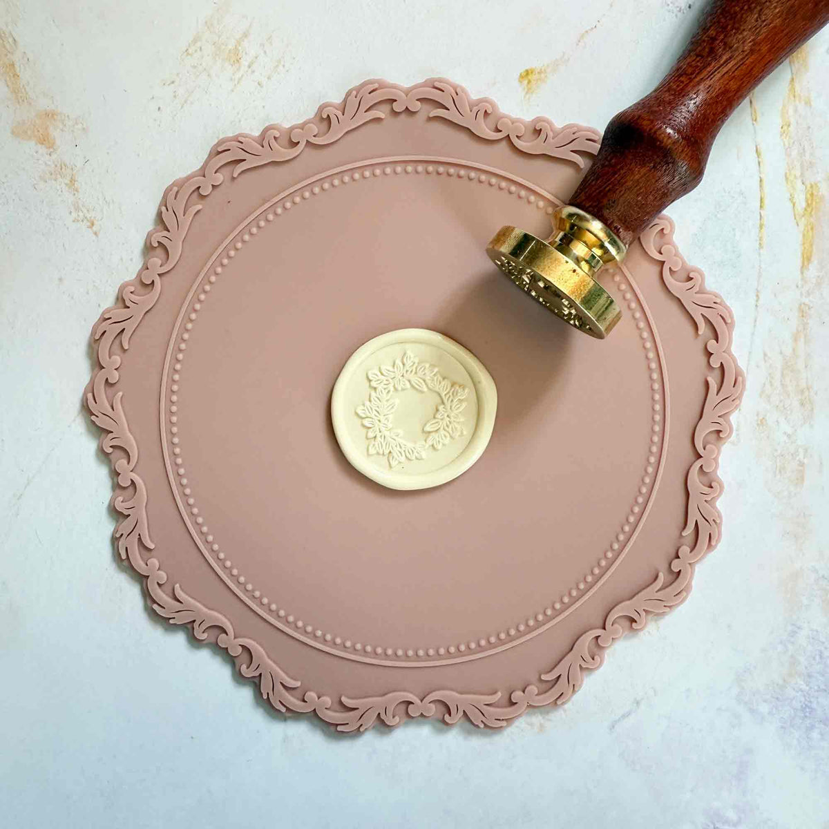 Silicone Wax Seal Mat in Dusky Rose