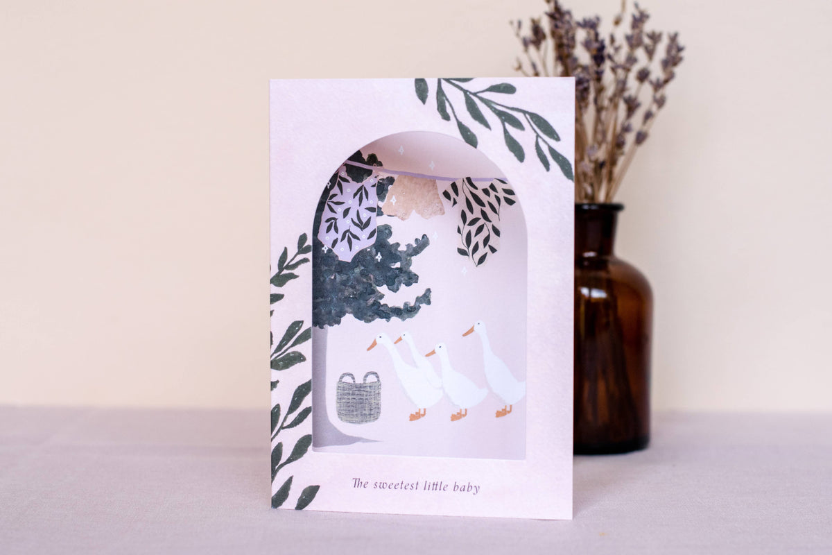 Sweetest Little Baby Arch Window New Baby Card