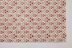 Block Printed Wrapping Paper Sheets - Floral Lattice Winter Red