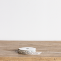 Cream & Black 'Merry Christmas' Cursive Ribbon