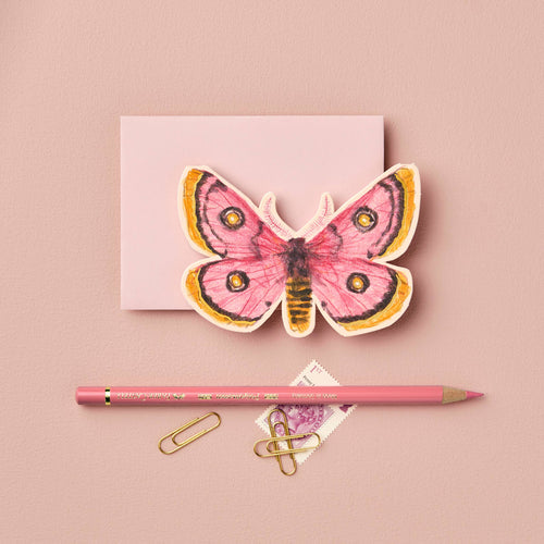 Pink Moth Mini Card