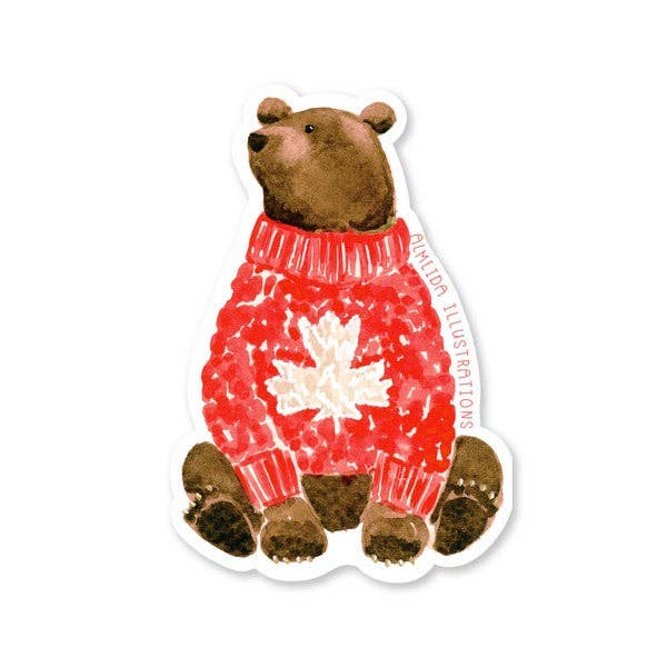 Canadian Grizzly Bear Sticker