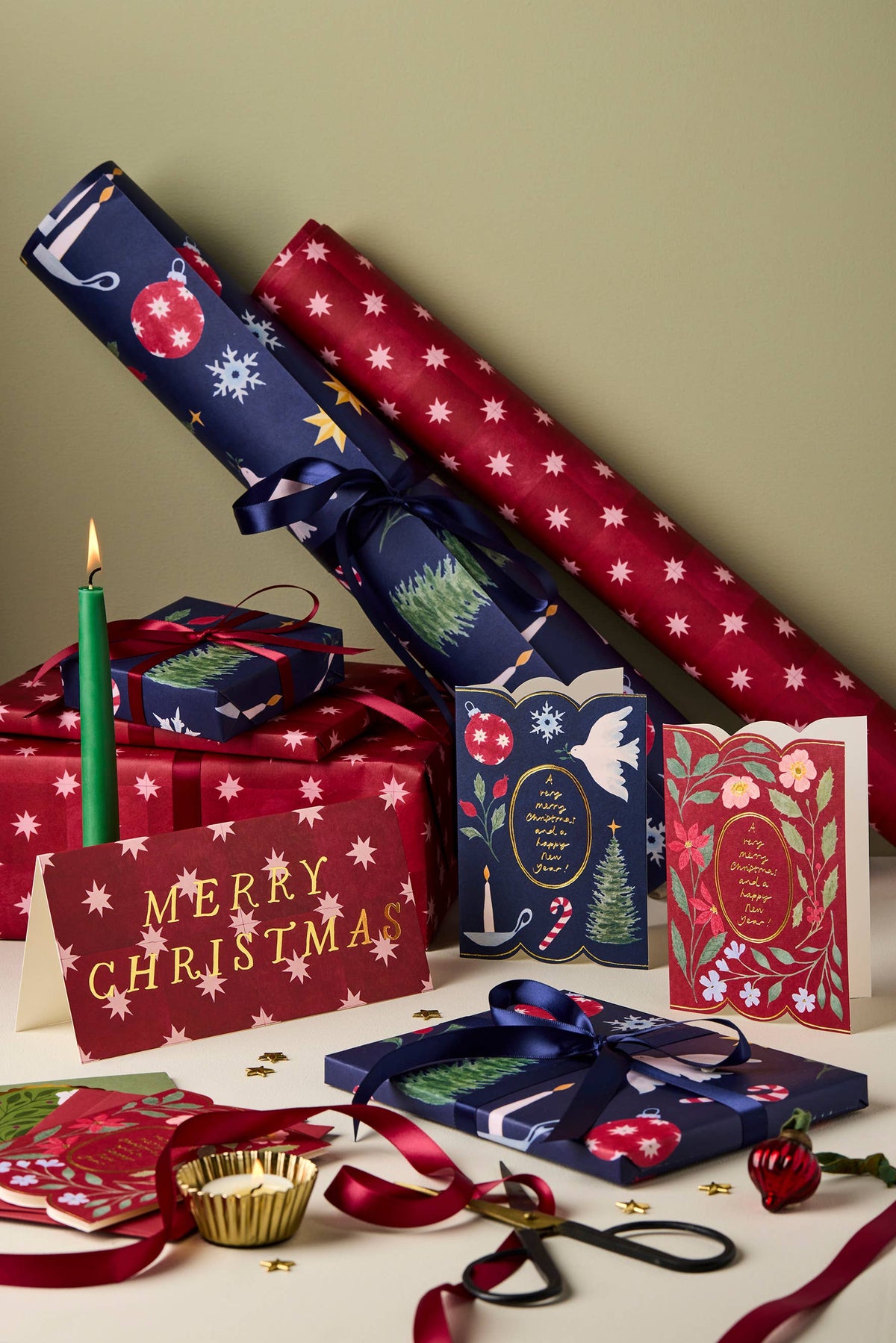 Scarlet Star Patterned Paper