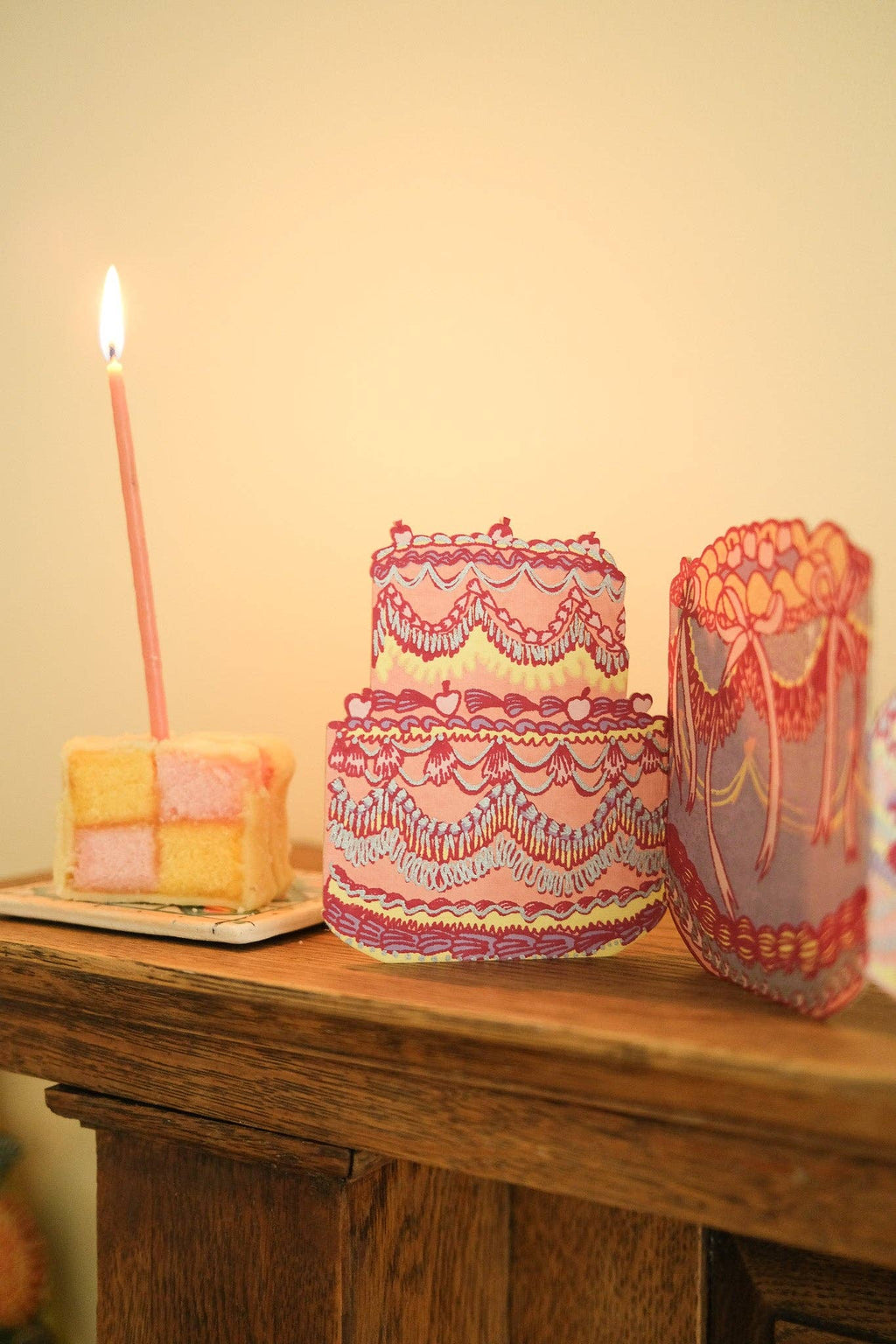 Birthday Cake Concertina Greeting Card
