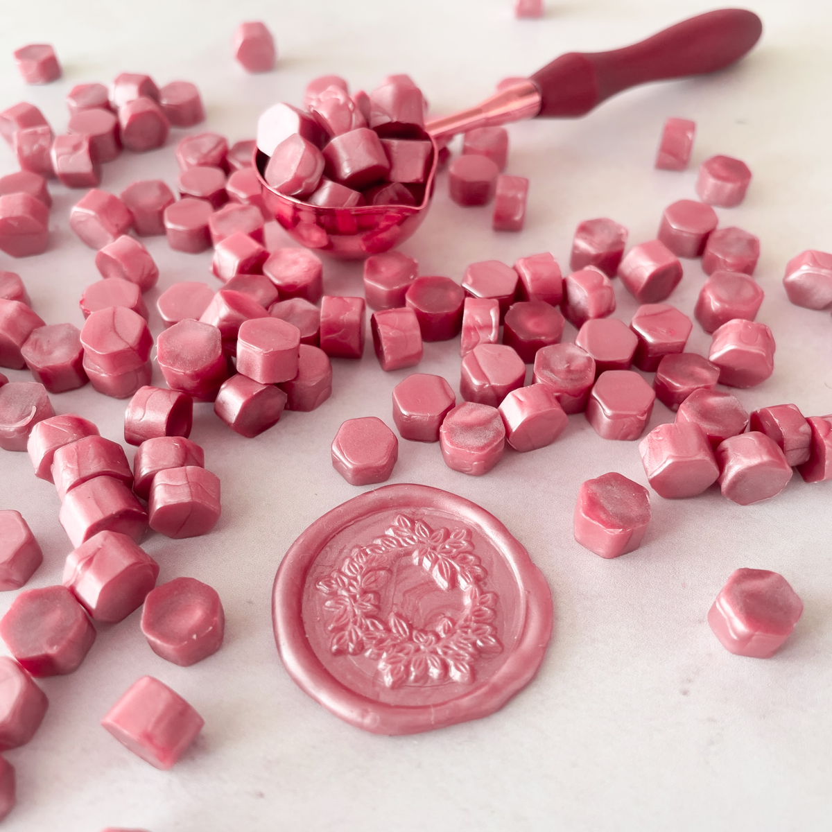 Dusky Pink Sealing Wax Beads | Plastic Free Wax Seal Beads