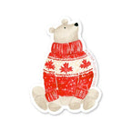 Maple Polar Bear Sticker