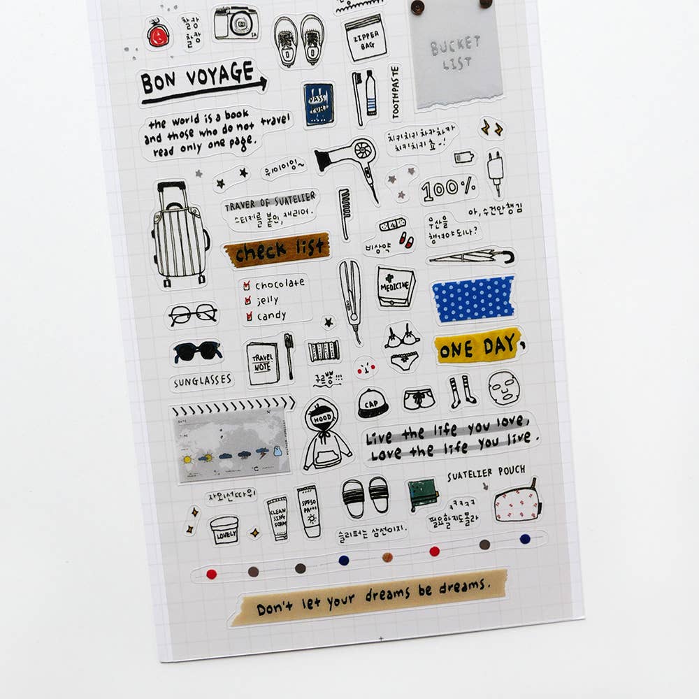 Daily Deco Stickers - Travel Note