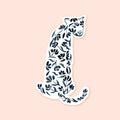 Floral Leopard Vinyl Sticker
